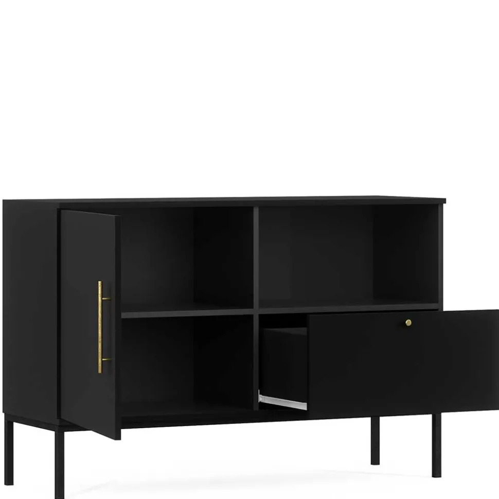 Kommode in Schwarz mit Gold - Groot