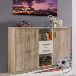 Kommode mit zwei Schubladen & Türen & Fächern - Folio