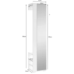 Kompakte Garderobe in Altholz Optik - Ponzet