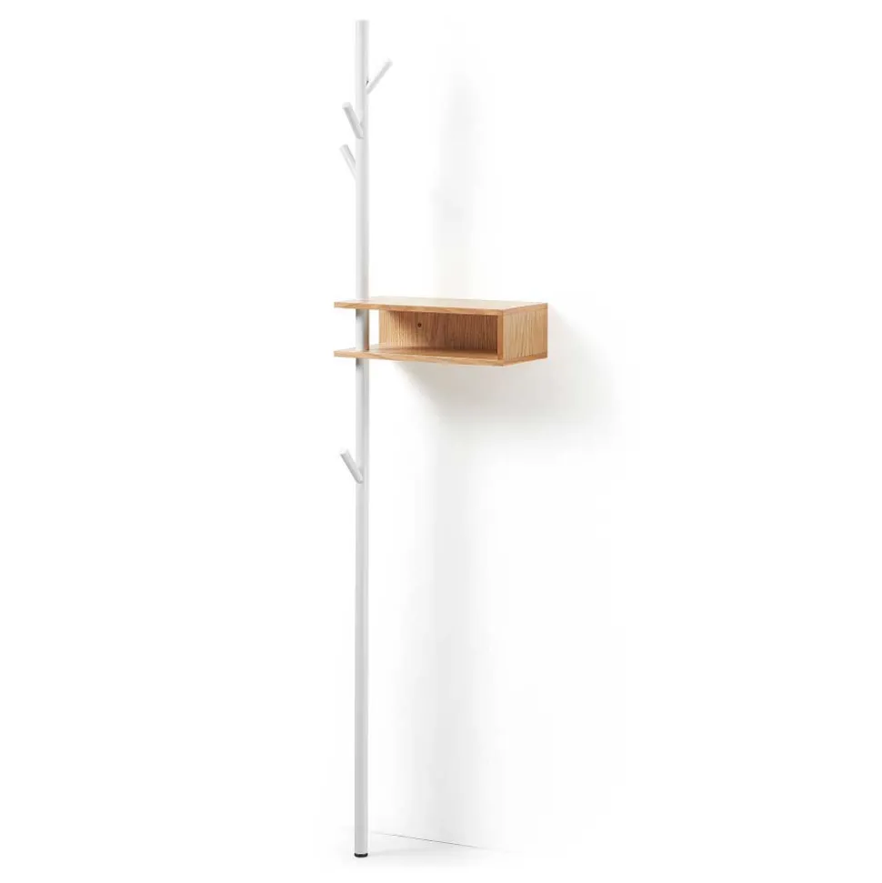 Kompakte Garderobe Rhoen mit 4 Haken und Ablage