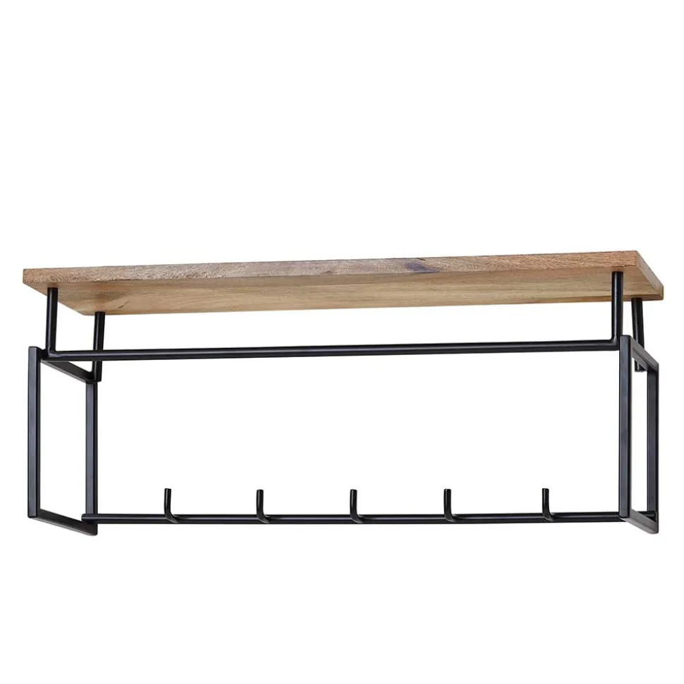 Kompakte Wandgarderobe mit Holz Hutboden - Burgossi