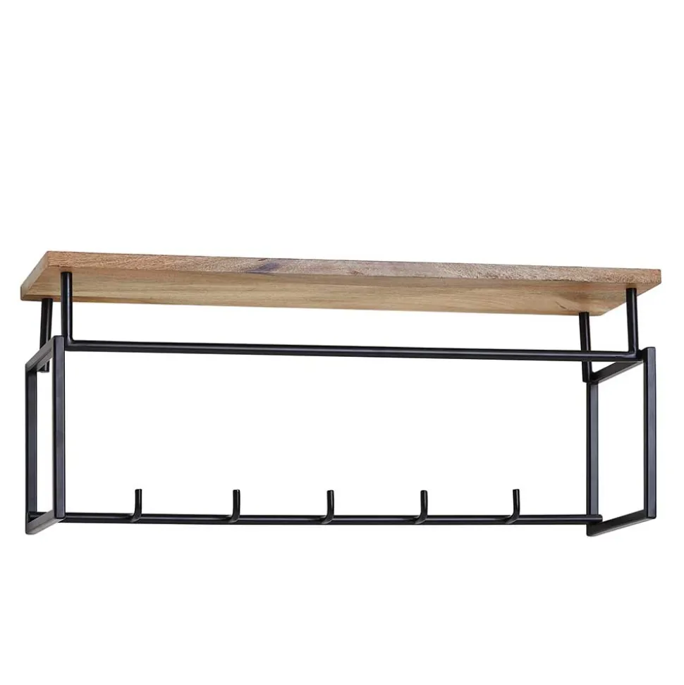 Kompakte Wandgarderobe mit Holz Hutboden - Burgossi
