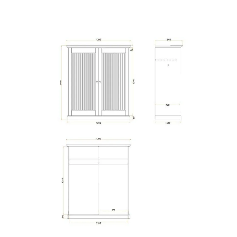 Kompakter Kleiderschrank im Modern-Country-Style - Nauizia