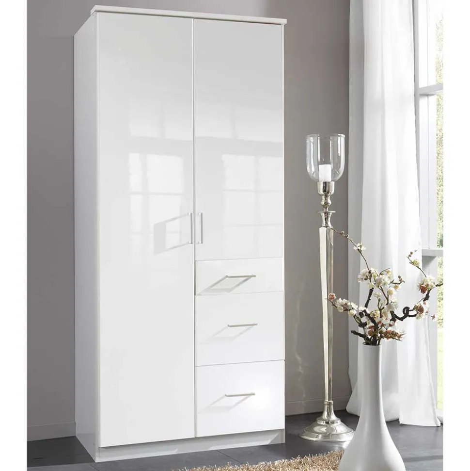 Kompakter Kleiderschrank in Weiß - Venture