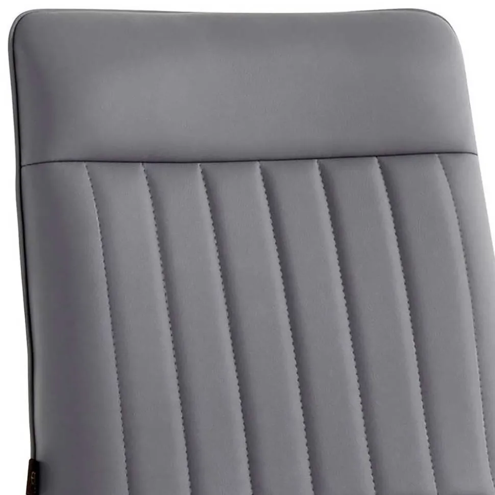 Kunstleder Barstühle in Grau - Eleganto (2er Set)