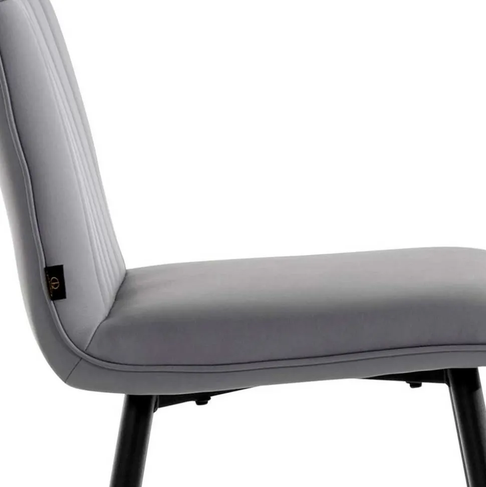 Kunstleder Barstühle in Grau - Eleganto (2er Set)