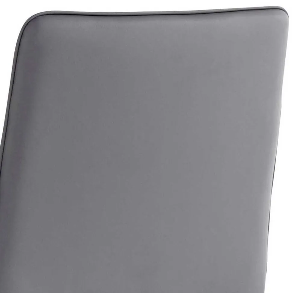 Kunstleder Barstühle in Grau - Eleganto (2er Set)