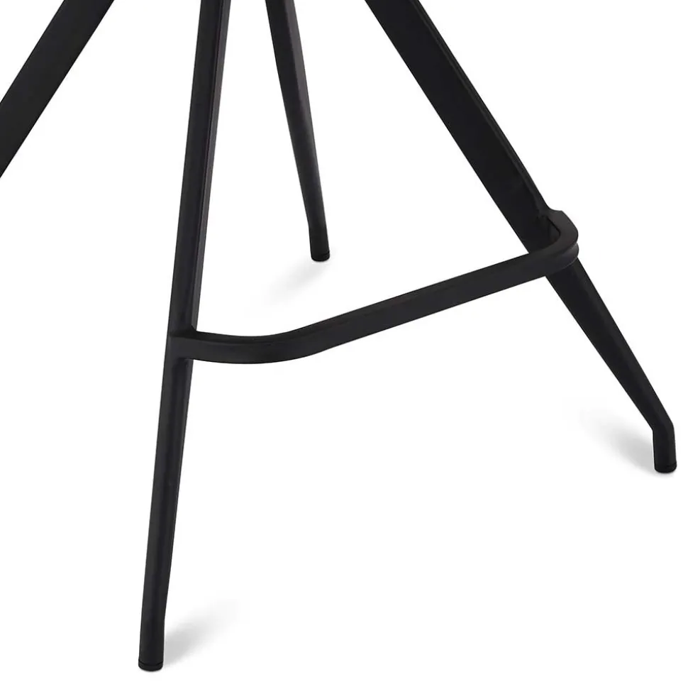 Kunstleder Barstuhl in Schwarz - Bennetto (2er Set)