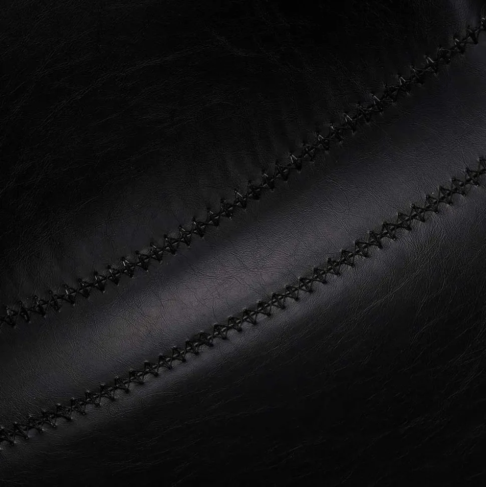Kunstleder Barstuhl in Schwarz - Bennetto (2er Set)
