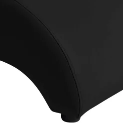 Kunstleder Fußhocker in Schwarz - Leverias