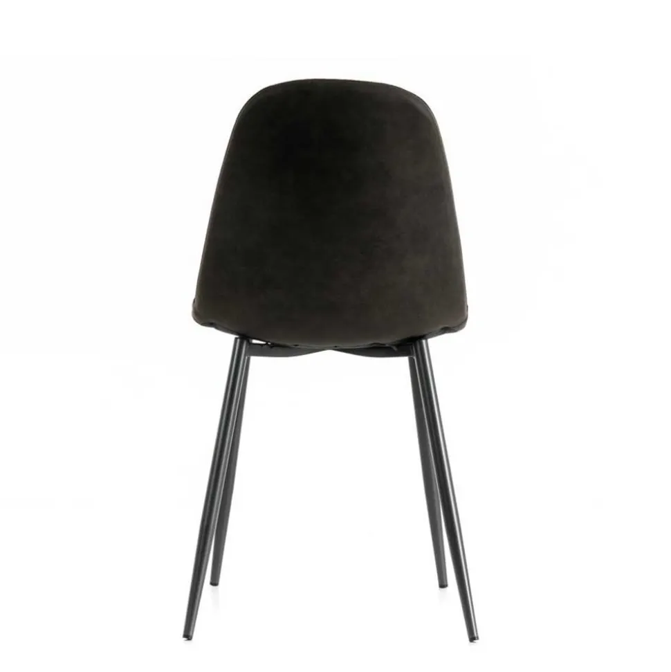 Kunstleder Schalenstuhl in Anthrazit - Mocart (4er Set)