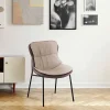 Kunstleder Stuhl in Beige und Hellbraun - Buhama