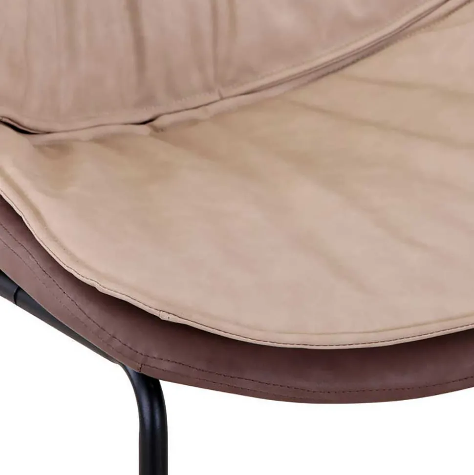 Kunstleder Stuhl in Beige und Hellbraun - Buhama