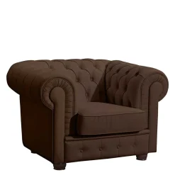 Kunstledersessel im Chesterfield Look - Cementa