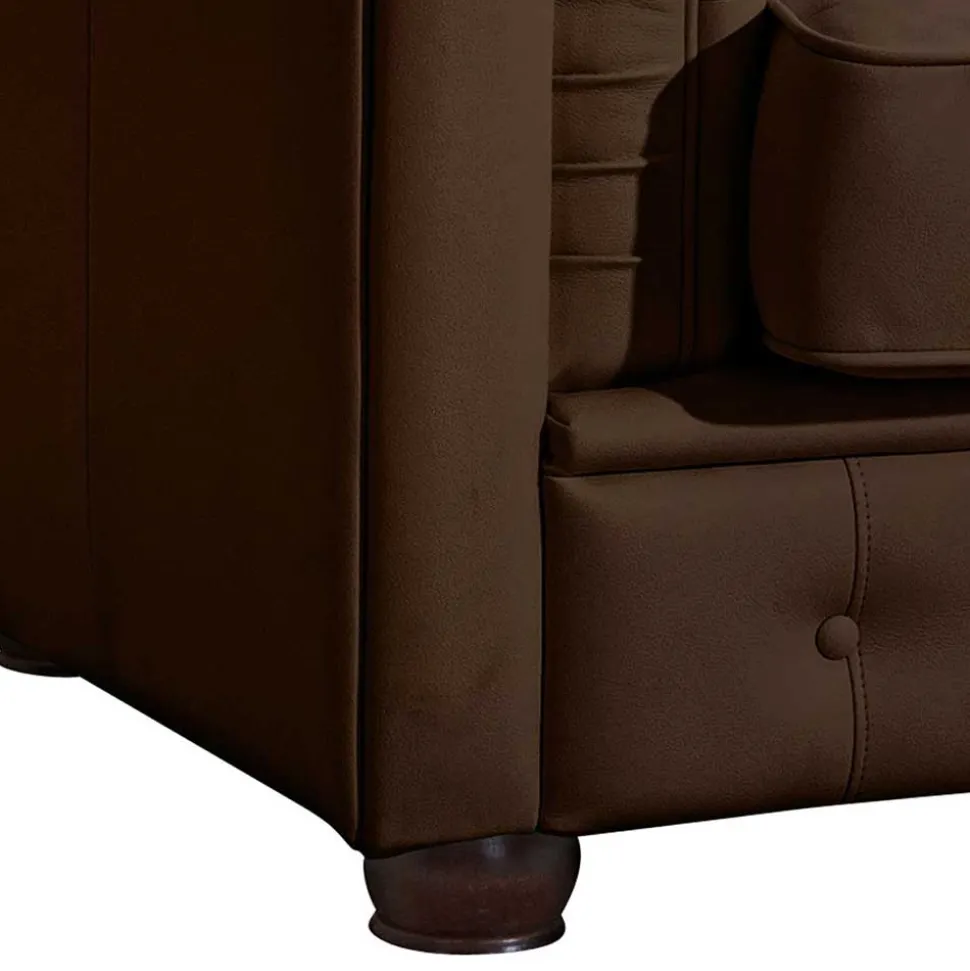 Kunstledersessel im Chesterfield Look - Cementa
