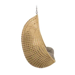 Kunstrattan Hängesessel in Naturoptik Beige - Trokania