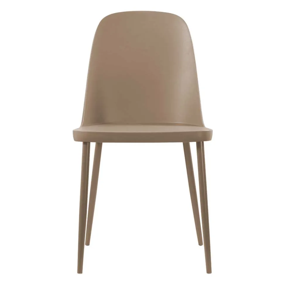 Kunststoffstühle in Taupe - Jocen (4er Set)