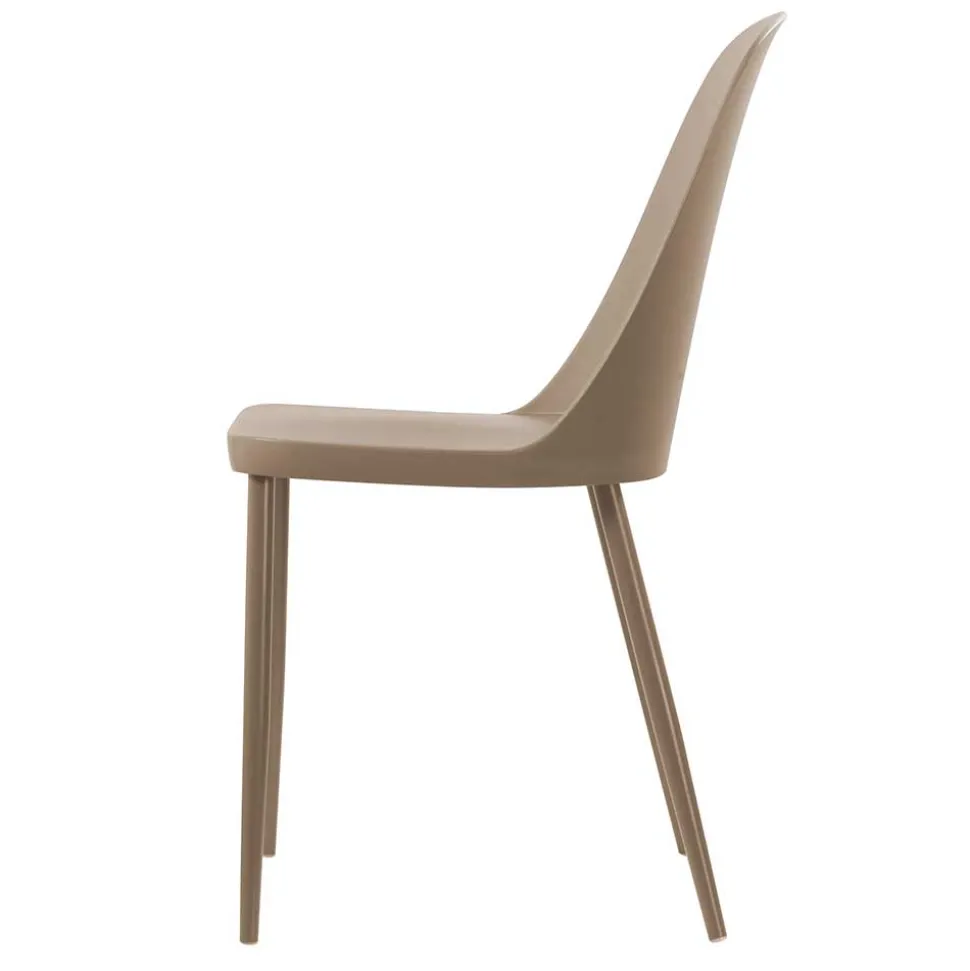 Kunststoffstühle in Taupe - Jocen (4er Set)