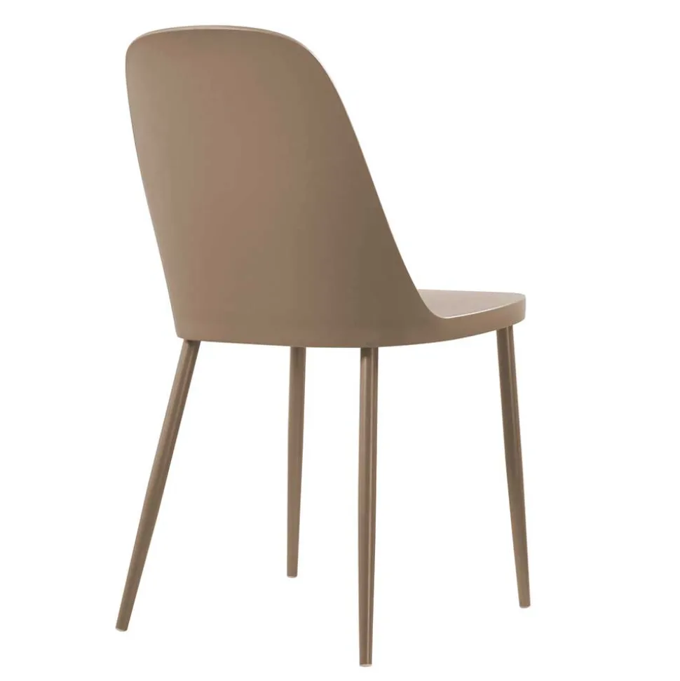 Kunststoffstühle in Taupe - Jocen (4er Set)