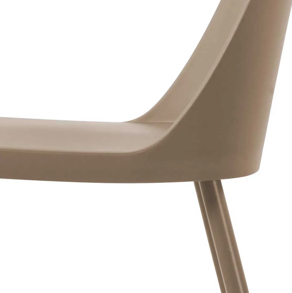 Kunststoffstühle in Taupe - Jocen (4er Set)
