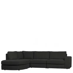 L Sofa aus Webstoff in Anthrazit - Jilatov