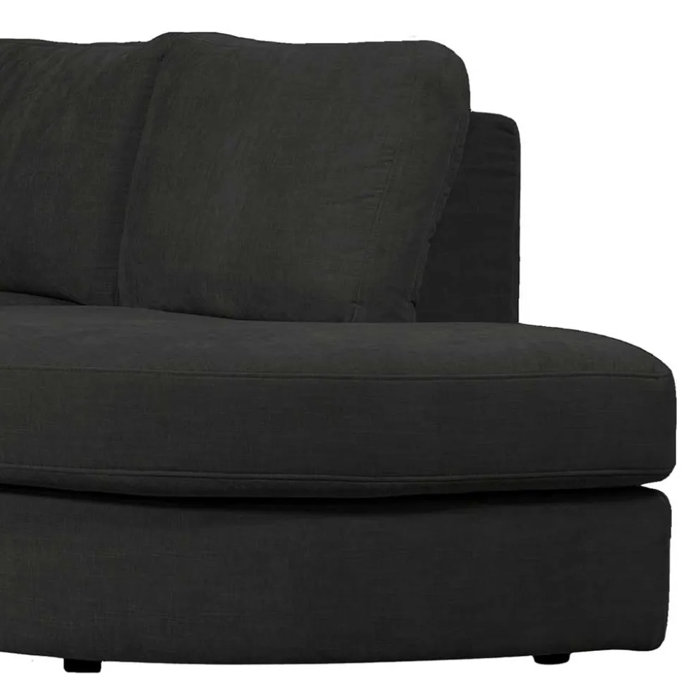 L Sofa aus Webstoff in Anthrazit - Jilatov