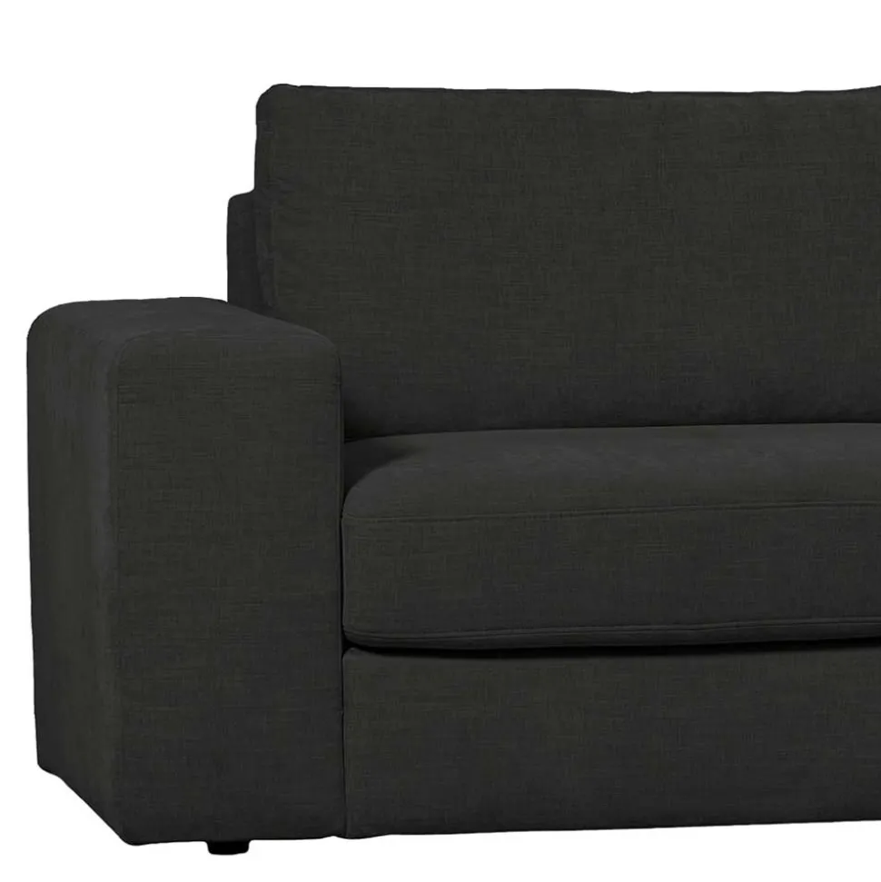 L Sofa aus Webstoff in Anthrazit - Jilatov