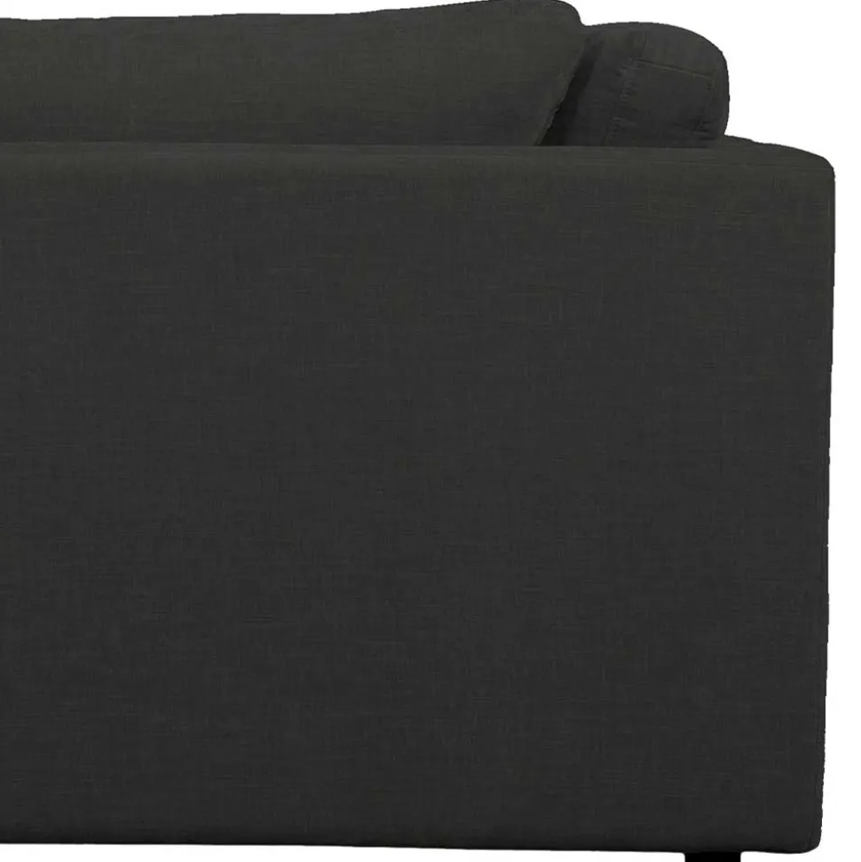 L Sofa aus Webstoff in Anthrazit - Jilatov