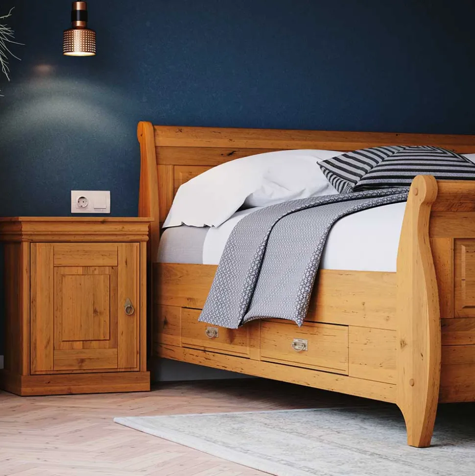Landhaus Bett in 140x200 mit Schubladen - Lusanne