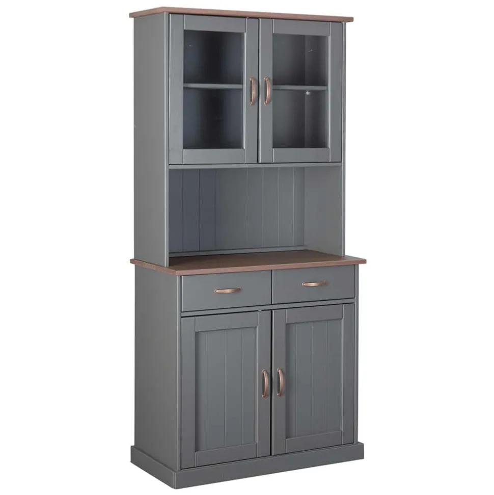 Landhaus Buffetschrank in Grau & Braun - Nepplan