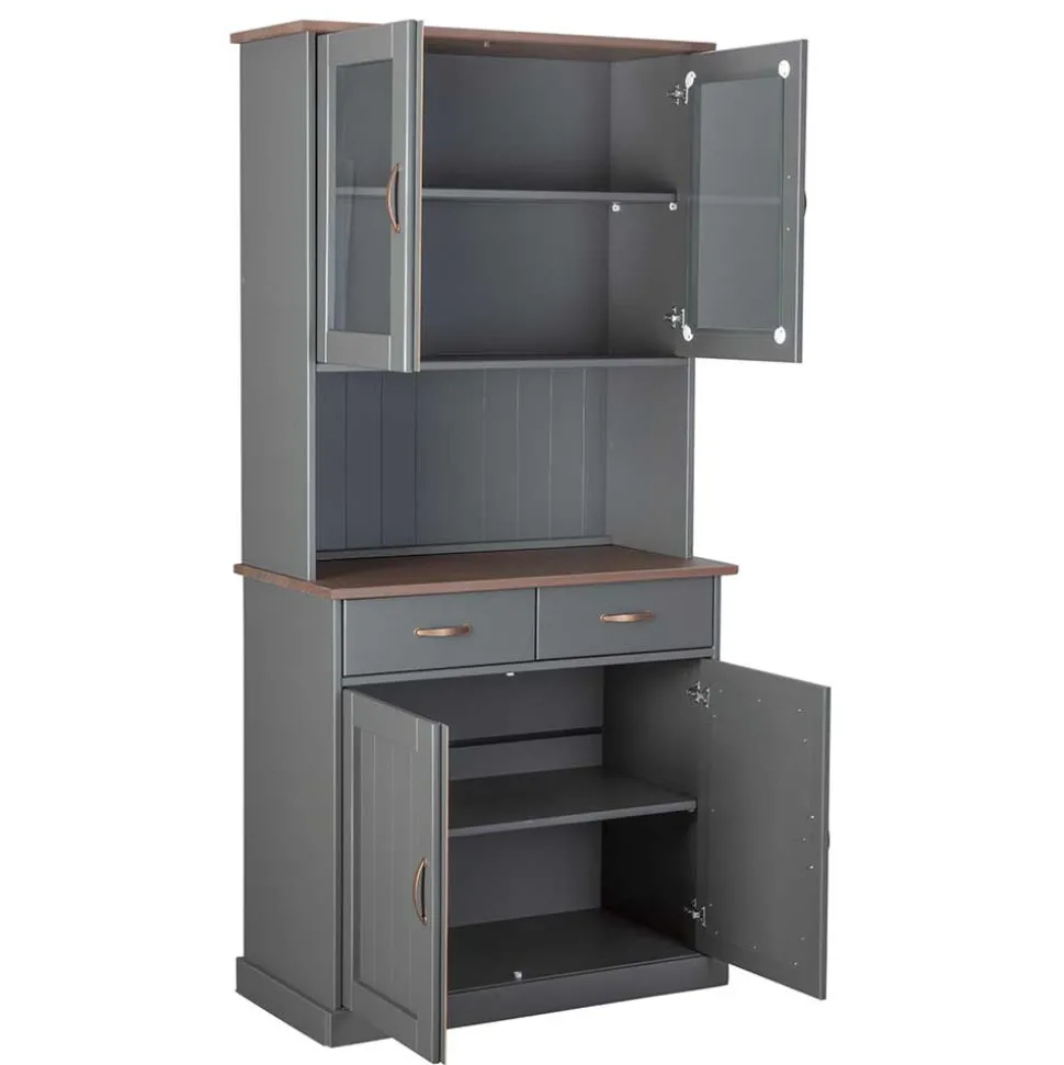 Landhaus Buffetschrank in Grau & Braun - Nepplan