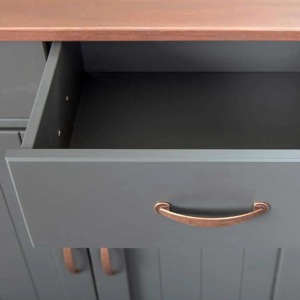 Landhaus Buffetschrank in Grau & Braun - Nepplan