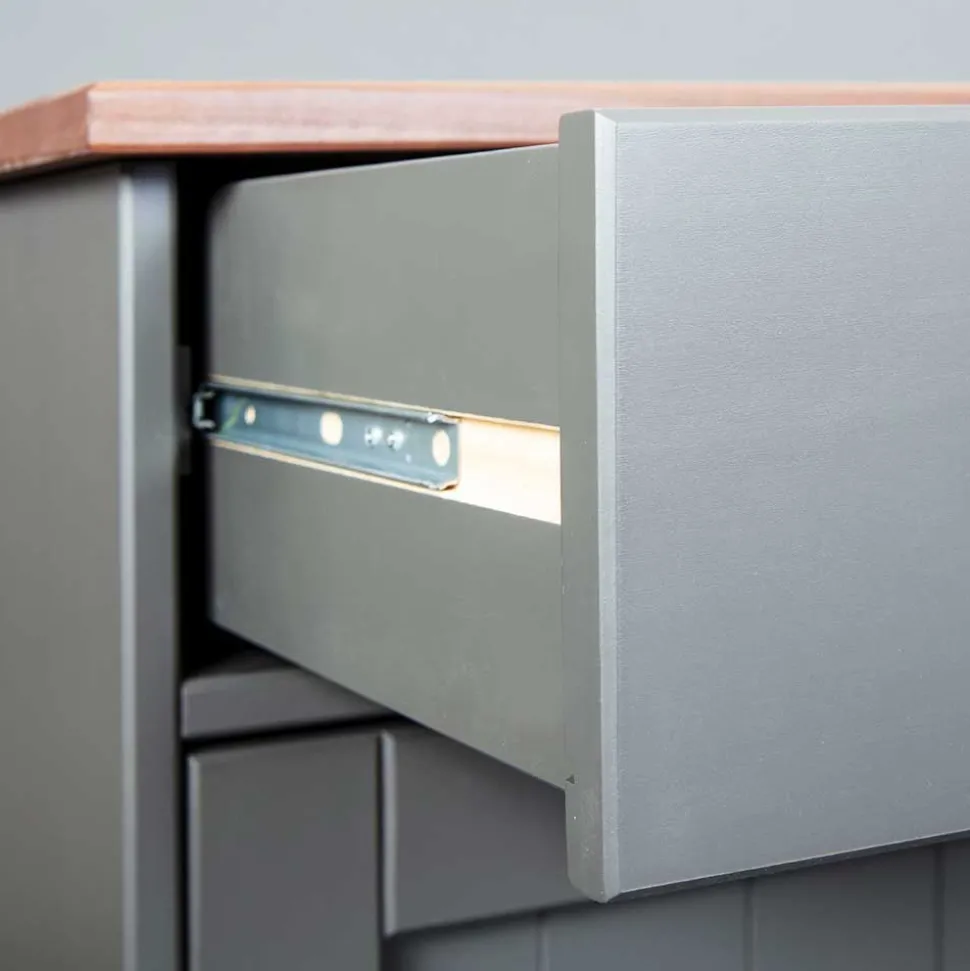 Landhaus Buffetschrank in Grau & Braun - Nepplan