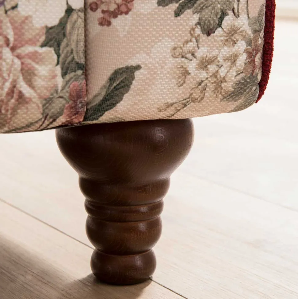 Landhaus Dreisitzer Sofa mit Blumen - Baonga