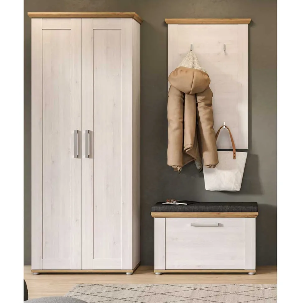 Landhaus Flureinrichtung Set - Tocella (dreiteilig)
