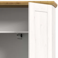 Landhaus Flurschrank in Holzoptik Lärche Weiß - Tocella