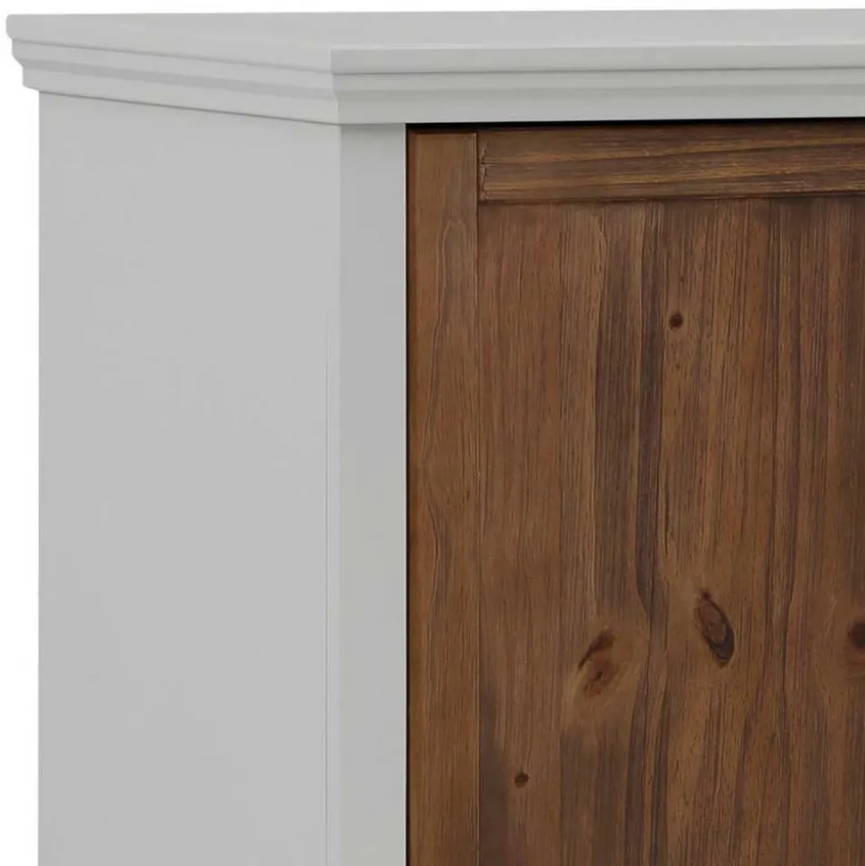 Landhaus Highboard in Holz Braun und Grau - Veproma