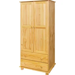 Landhaus Holz Kleiderschrank mit Kugelfüßen - Kascanu