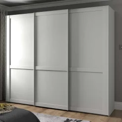 Landhaus Kleiderschrank mit drei Schwebetüren - Flinn