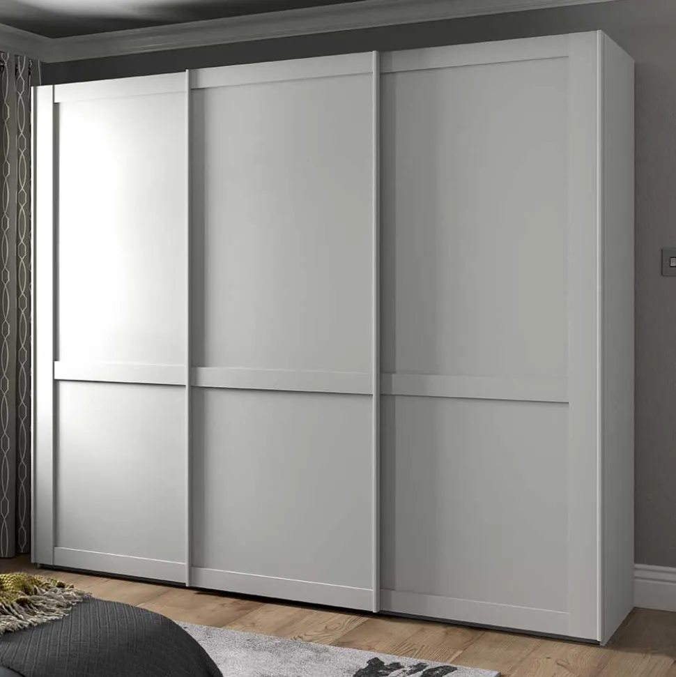 Landhaus Kleiderschrank mit drei Schwebetüren - Flinn