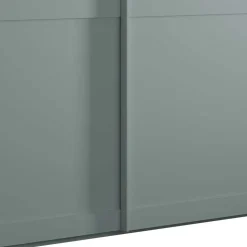 Landhaus Schwebetüren-Schrank in Graugrün - Rajavo