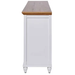 Landhaus Sideboard in Weiß und Eiche - Smaly