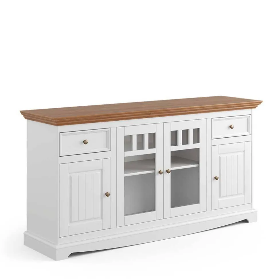 Landhaus Sideboard mit Glaseinsätzen - Bordona
