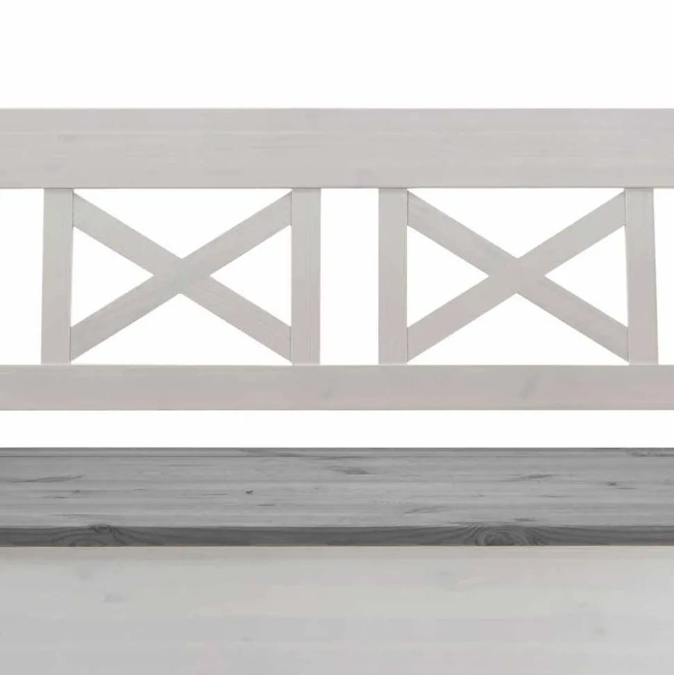 Landhaus Truhenbank Yoan aus Kiefer Massivholz