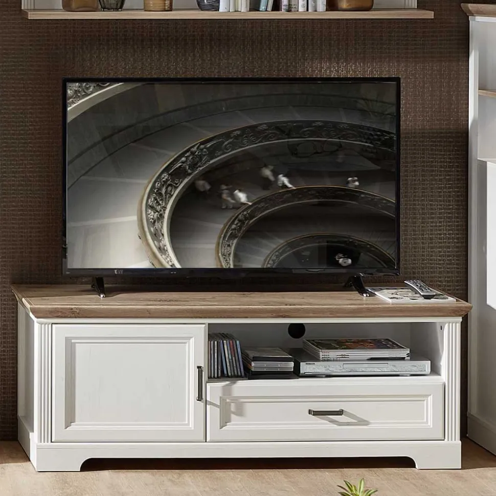 Landhaus TV Board mit Tür & Schublade - Sinolita I
