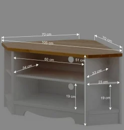 Landhaus TV Schrank als Ecklösung - Ribeiro