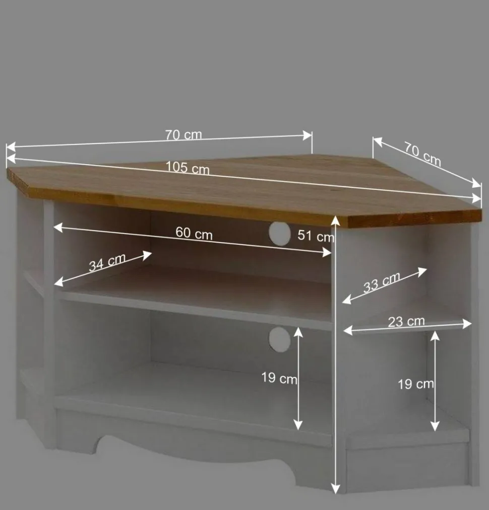 Landhaus TV Schrank als Ecklösung - Ribeiro