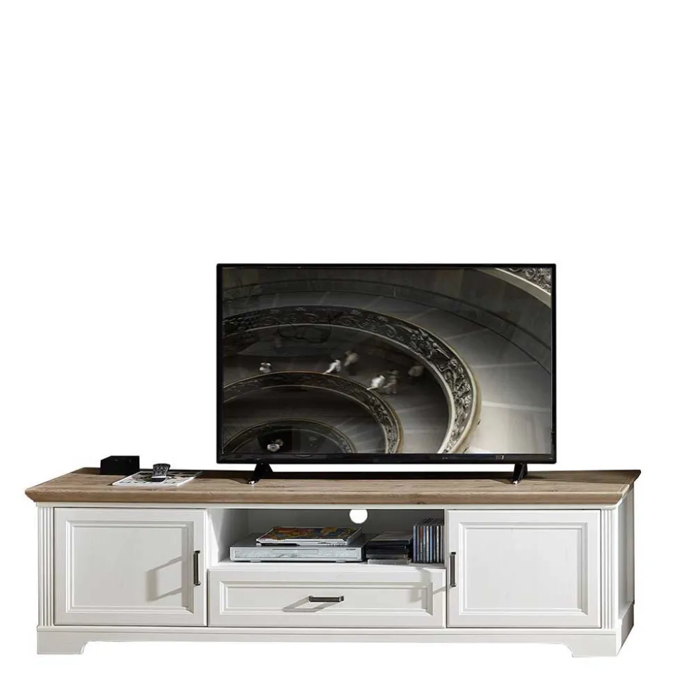 Landhaus TV Wohnkombination mit LED - Sinolita (dreiteilig)