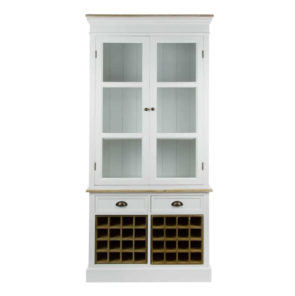 Landhaus Vitrine Calavon in Weiß