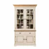 Landhaus Vitrine in Creme Weiß - Helsing